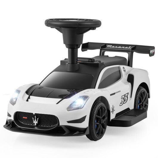 6V Electric Kids Ride on Push Car Maserati Licensed with Foot Pedal and Music-Pink