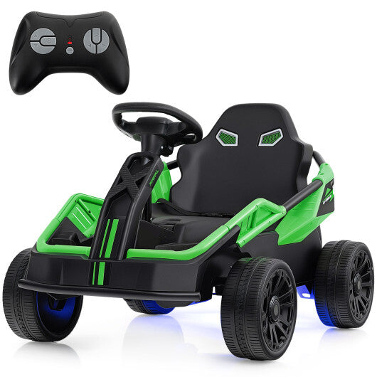 12V Ride on Car Electric UTV with Remote and Music for Big Kids-Green