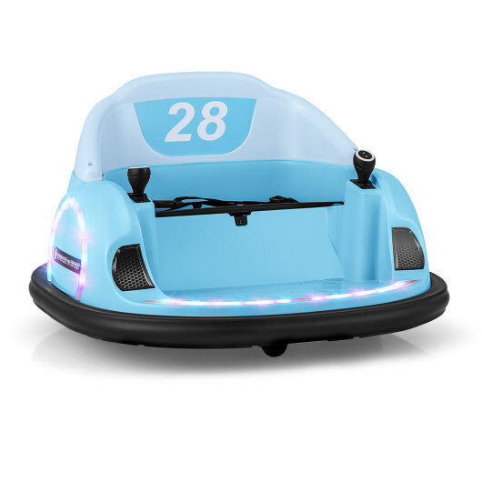 12V 360? Ride on Bumper Car for Toddlers with Remote Control-Light Blue