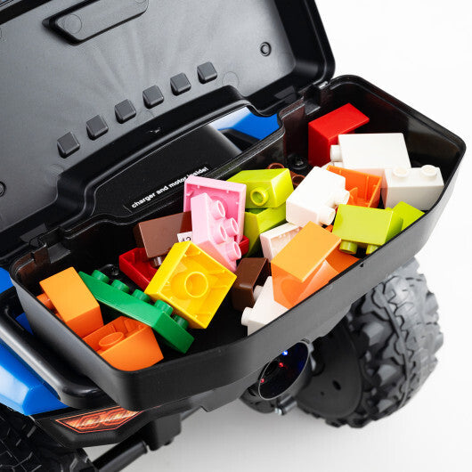 6V Kids Ride On ATV with Spray Function and Storage Box with Music-Blue W2B