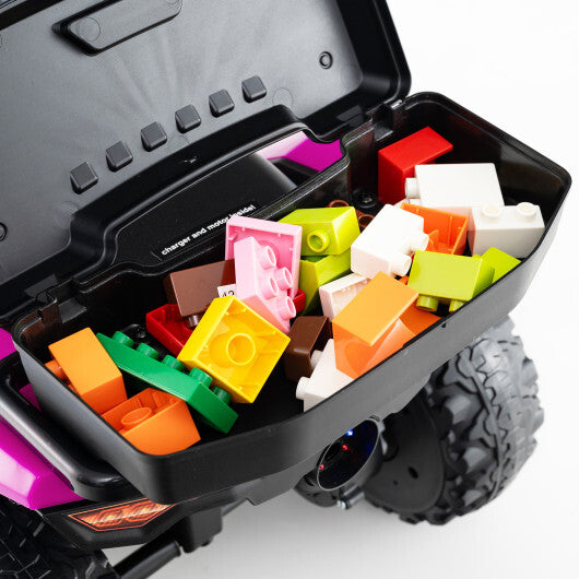 6V Kids Ride On ATV with Spray Function and Storage Box with Music-Blue W2B