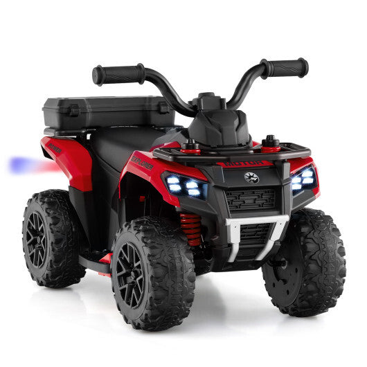 6V Kids Ride On ATV with Spray Function and Storage Box with Music-Blue W2B