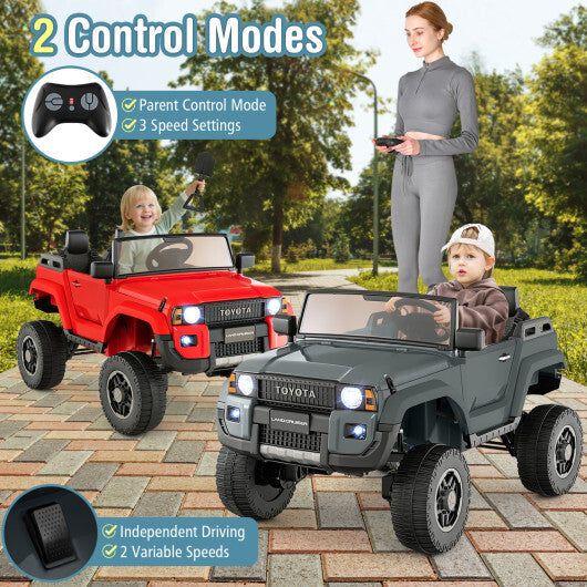 24V 2 Seater Ride on Car 4WD/2WD Switchable for Kids with Remote for Ages 3+-Black W2B