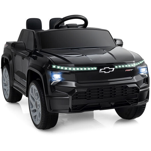 12V Ride on Car Truck Licensed Chevrolet with Remote Control Gift for 3+-Black
