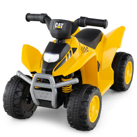 6V Kids Ride on ATV CAT-Licensed with Horn Sound for 18-36 Months Old-Yellow