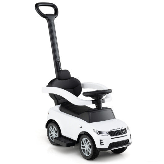 3 in 1 Push Car with Removable Handle and Guardrail for Kids 18-36 Months Old-Red W2B
