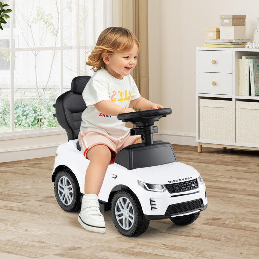 3 in 1 Push Car with Removable Handle and Guardrail for Kids 18-36 Months Old-Red W2B