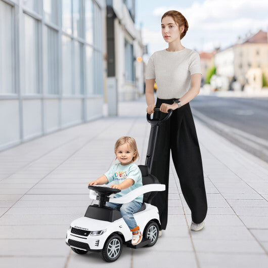 3 in 1 Push Car with Removable Handle and Guardrail for Kids 18-36 Months Old-Red W2B
