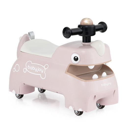 Toddler Ride on Toy Walking Sliding Car with Lights and Music-Pink - Color: Pink W2B