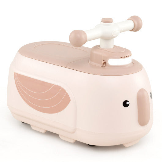 Toddler Ride on Toy with Trailer and Light Music-Blue