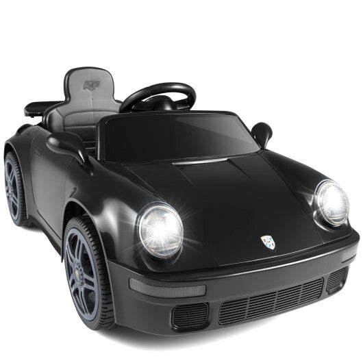 12V Electric Ride On Car Licensed RUF?CTR with Remote Control and Music-Black - Color: Black W2B