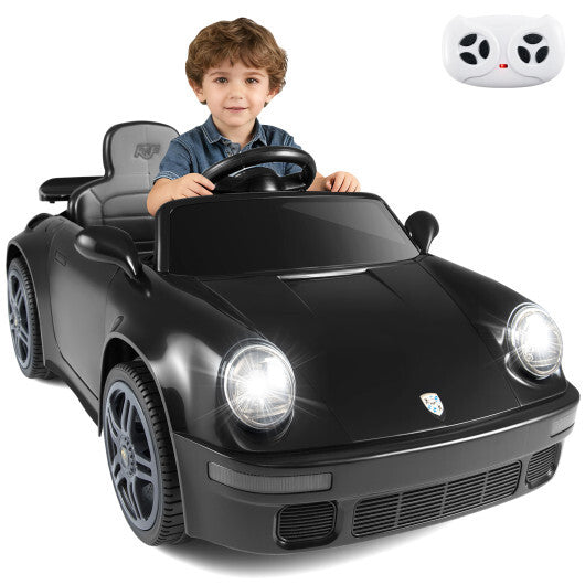 12V Electric Ride On Car Licensed RUF?CTR with Remote Control and Music-Black - Color: Black W2B