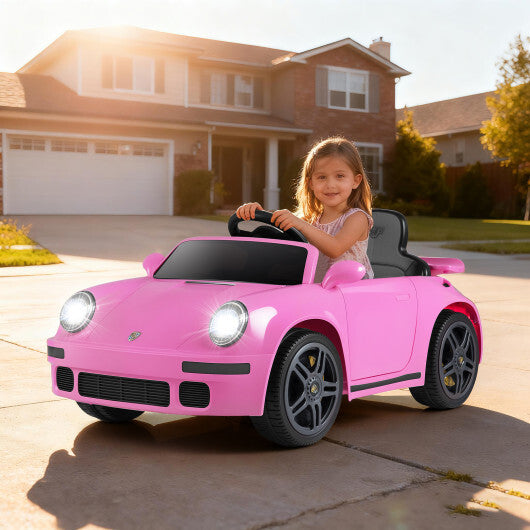 12V Electric Ride On Car Licensed RUFCTR with Remote Control and Music-Pink