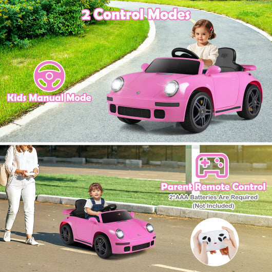 12V Electric Ride On Car Licensed RUFCTR with Remote Control and Music-Pink