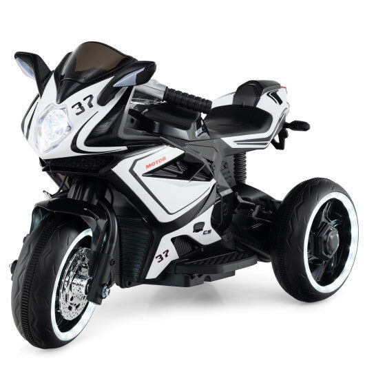 Kids Ride on Motorcycle 6V Battery Powered Mini Electric Motorbike with LED Lights-Red W2B
