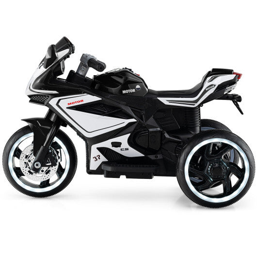 Kids Ride on Motorcycle 6V Battery Powered Mini Electric Motorbike with LED Lights-Red W2B