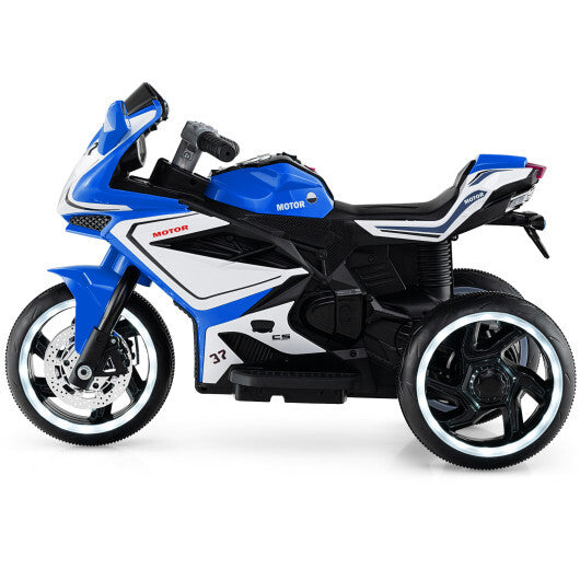 Kids Ride on Motorcycle 6V Battery Powered Mini Electric Motorbike with LED Lights-Red W2B