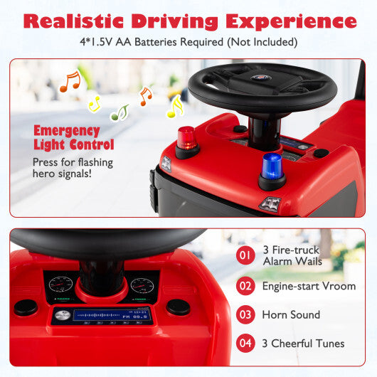 Kids Ride On Push Car Licensed SCANIA Truck Toy with Steering Wheel and Music-Yellow