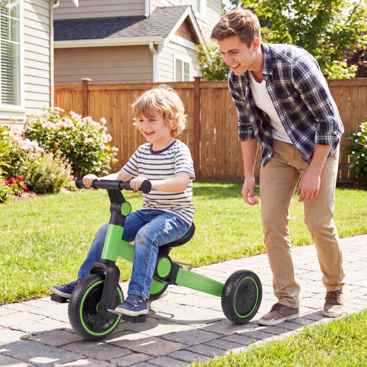 5-In-1 Toddler Bike Kids Balance Bike with Removable Pedals-Blue W2B