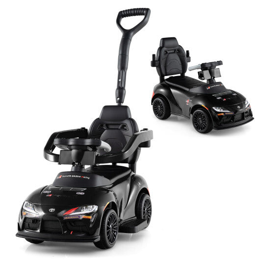 3-in-1 Toyota Licensed Foot-to-Floor Stroller Sliding Walking Toy-Black W2B