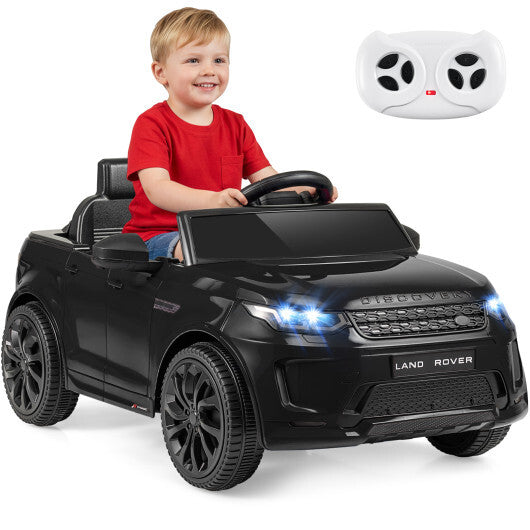 Licensed Land Rover Kids Ride on Car 12V Battery Powered Kids Electric Car-Black - Color: Black W2B