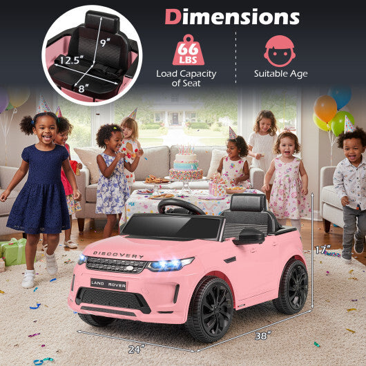 Licensed Land Rover Kids Ride on Car 12V Battery Powered Kids Electric Car-Black