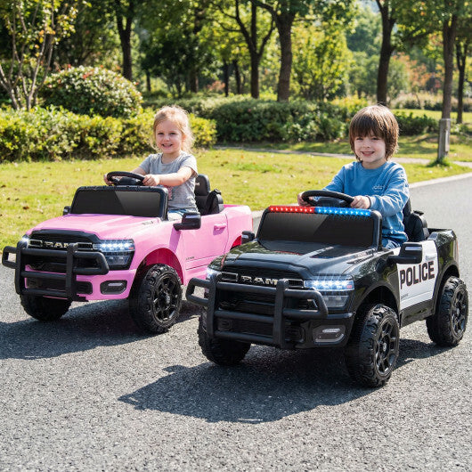 12V Kids Ride On Car Licensed RAM 3500 Electric Vehicle with Remote Control-Black