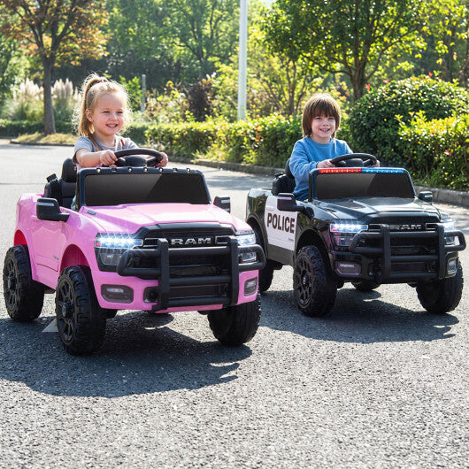 12V Kids Ride On Car Licensed RAM 3500 Electric Vehicle with Remote Control-Black