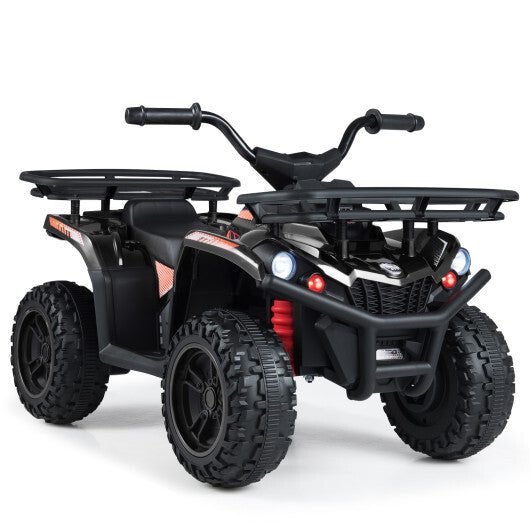 24V Electric Ride On Quad with LED Headlights-Black