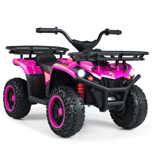 24V Electric Ride On Quad with LED Headlights-Black