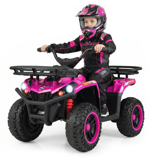 24V Electric Ride On Quad with LED Headlights-Black