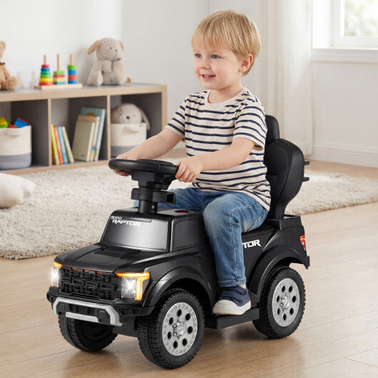 3-In-1 Licensed Ford Push Car for Toddlers-Black W2B