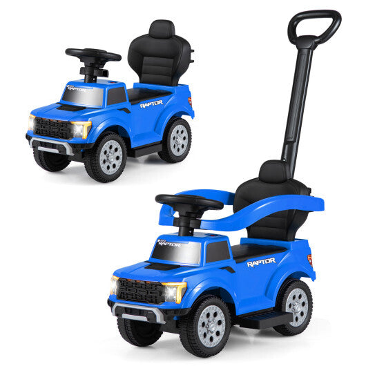 3-In-1 Licensed Ford Push Car for Toddlers-Black W2B
