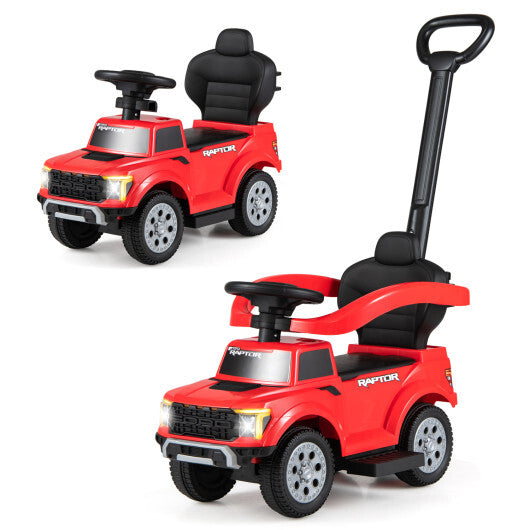 3-In-1 Licensed Ford Push Car for Toddlers-Black W2B