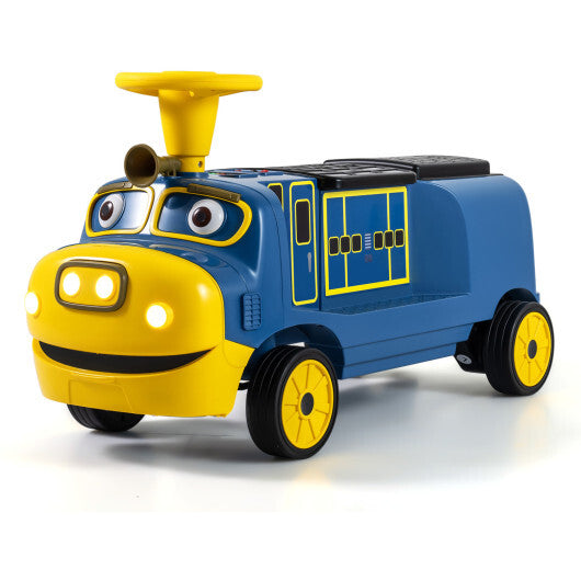 12V 2-Seater Kids Ride on Train with Height Adjustable Seat and Music Licensed Chuggington-Red W2B