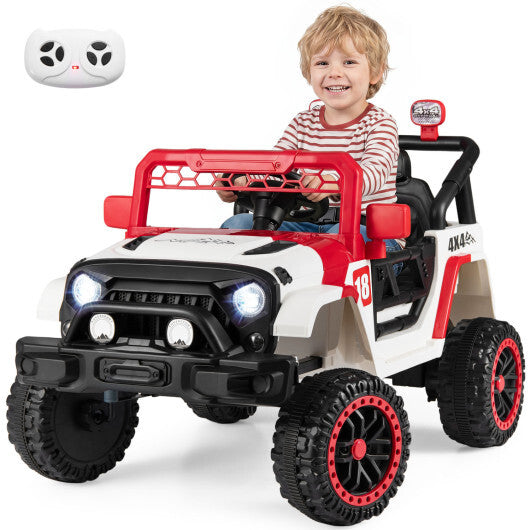 12V Kids Ride on Truck with Remote Control and 3 Speeds-Red W2B
