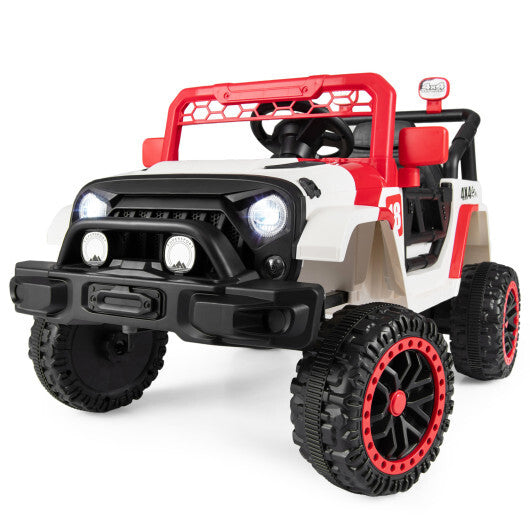 12V Kids Ride on Truck with Remote Control and 3 Speeds-Red W2B