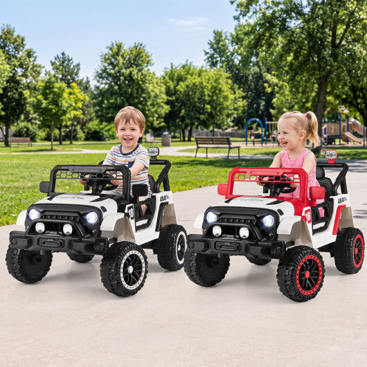12V Kids Ride on Truck with Remote Control and 3 Speeds-Red W2B