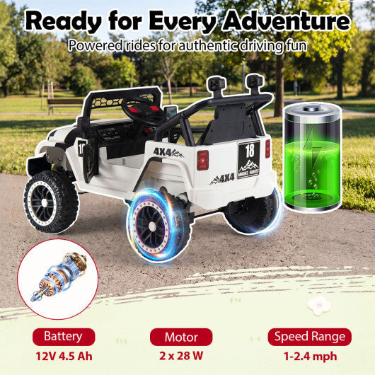 12V Kids Ride on Truck with Remote Control and 3 Speeds-Red W2B