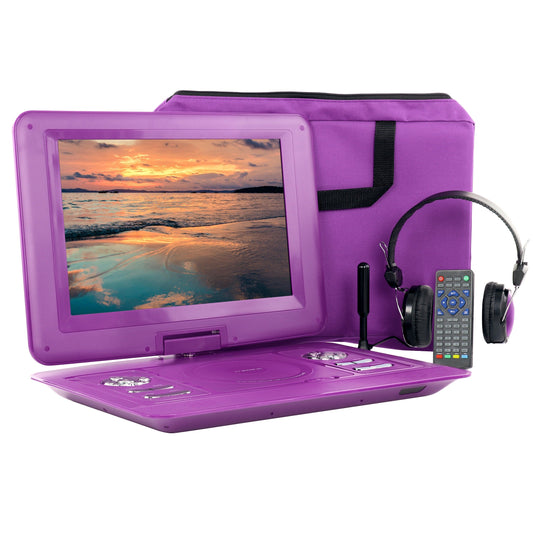 Trexonic 13.3 Inch Portable TV+DVD Player with Color TFT LED Screen and USB/HD/AV Inputs W2B