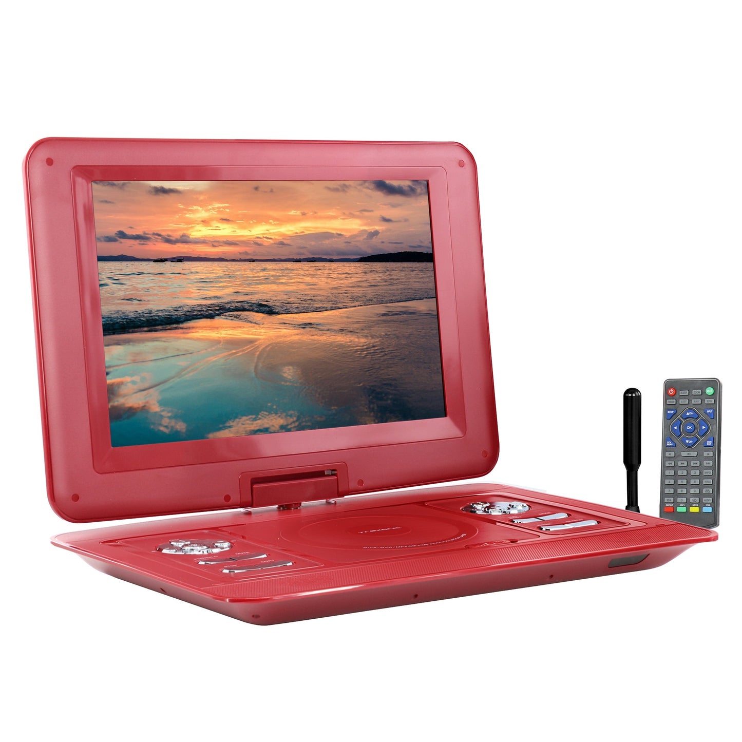 Trexonic 13.3 Inch Portable TV+DVD Player with Color TFT LED Screen and USB/HD/AV Inputs W2B