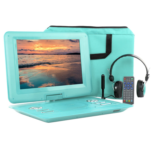 Trexonic 13.3 Inch Portable TV+DVD Player with Color TFT LED Screen and USB/HD/AV Inputs W2B