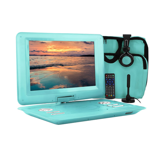 Trexonic 14.1 Inch Portable TV+DVD Player with Swivel TFT-LCD Screen and USB,SD,AV,HDMI Inputs W2B