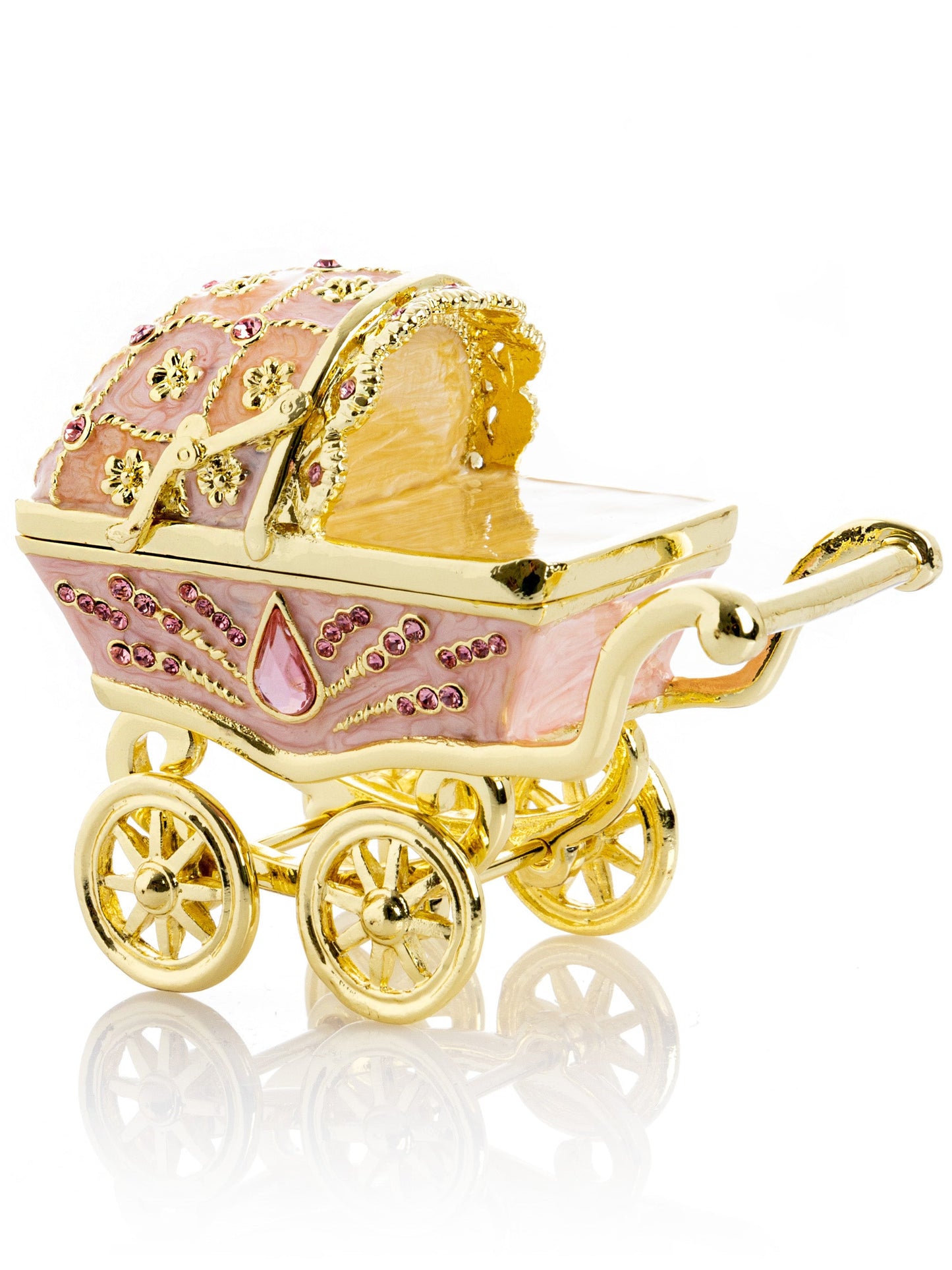 Pink Baby Carriage Trinket Box-0