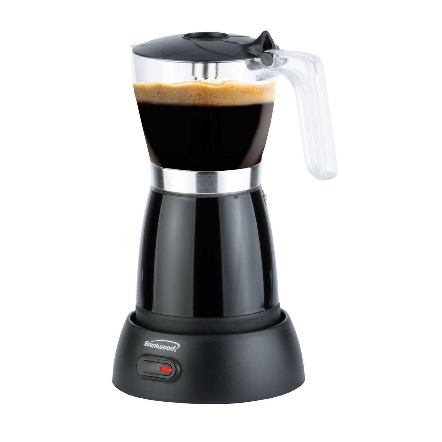 Brentwood 6 Serving Cordless Electric Moka Pot Espresso Machine W2B