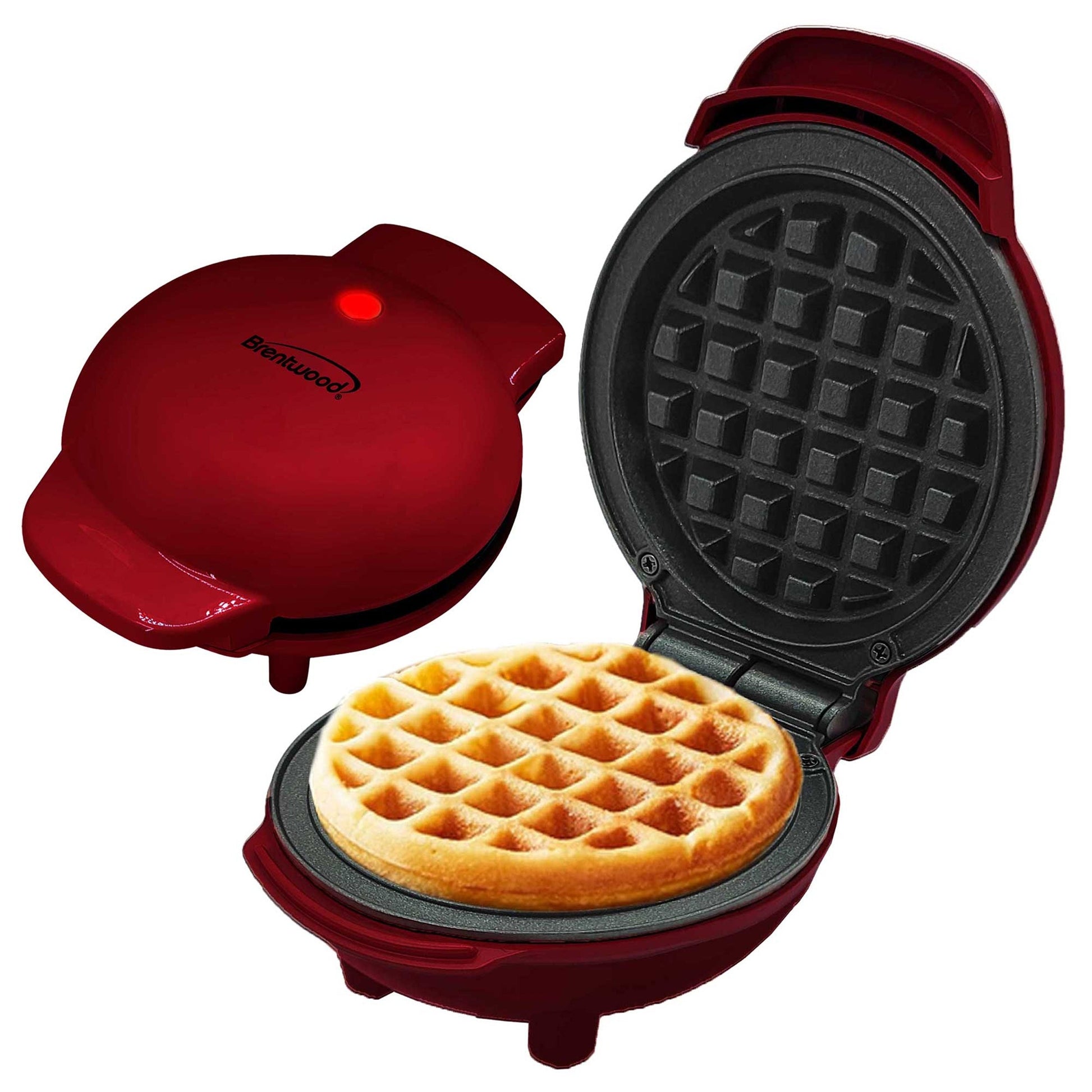Brentwood Non-Stick 5" Multi-Use Mini Waffle Maker in Red W2B