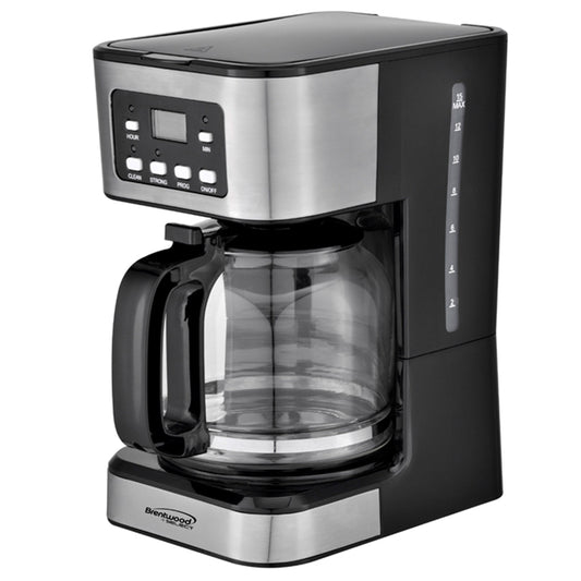 Brentwood 12 Cup Digital Coffee Maker in Black W2B