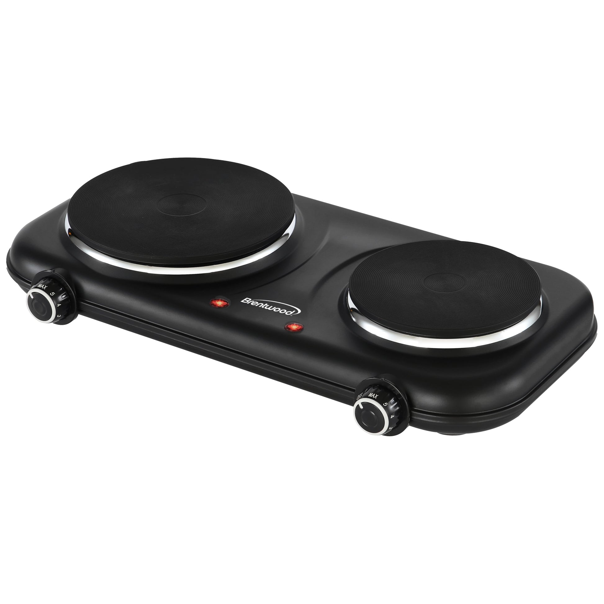 Brentwood 1100w Double Cast Iron Burner Electric Hot Plates in Black W2B
