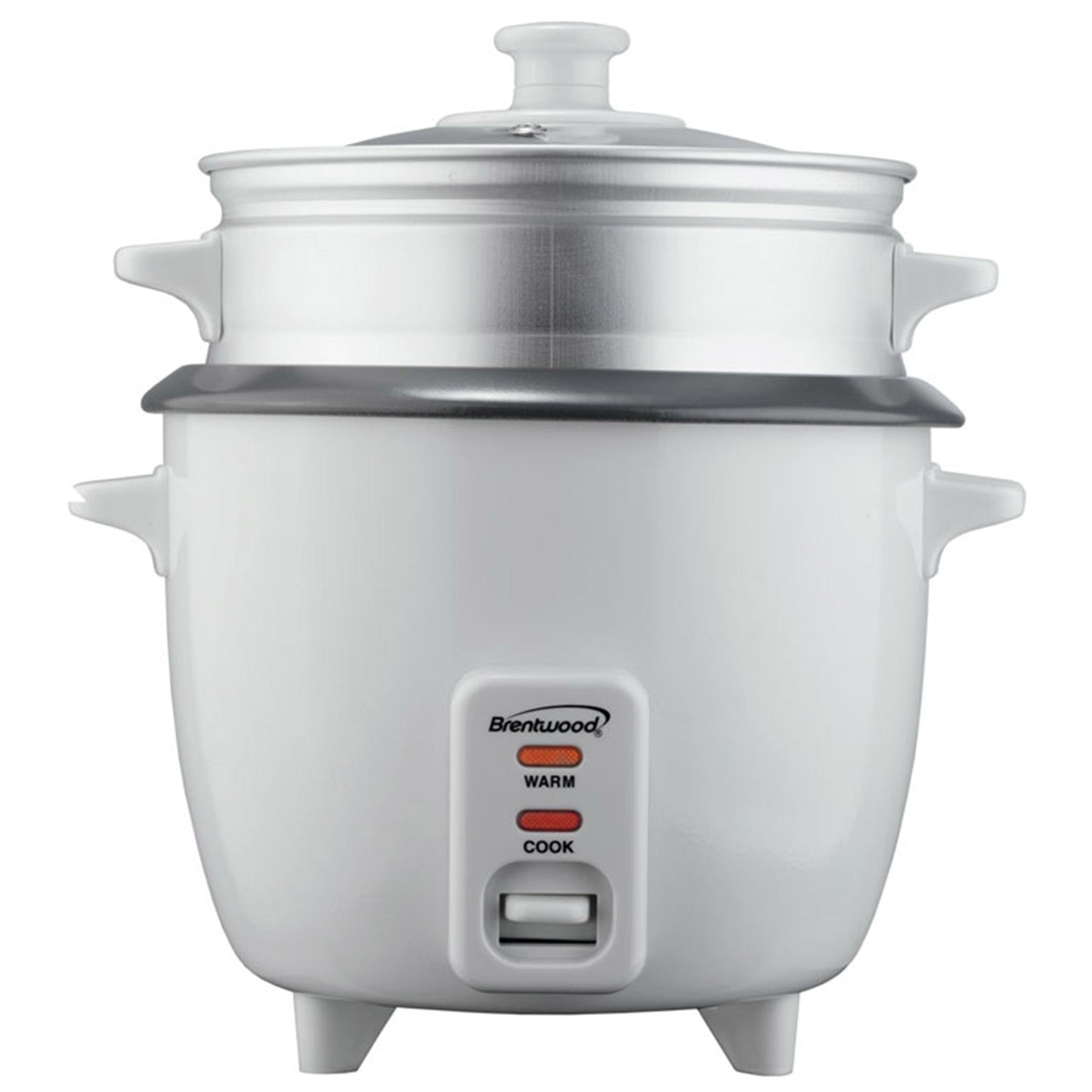 Brentwood 10 Cup Rice Cooker / Non-Stick with Steamer in White W2B
