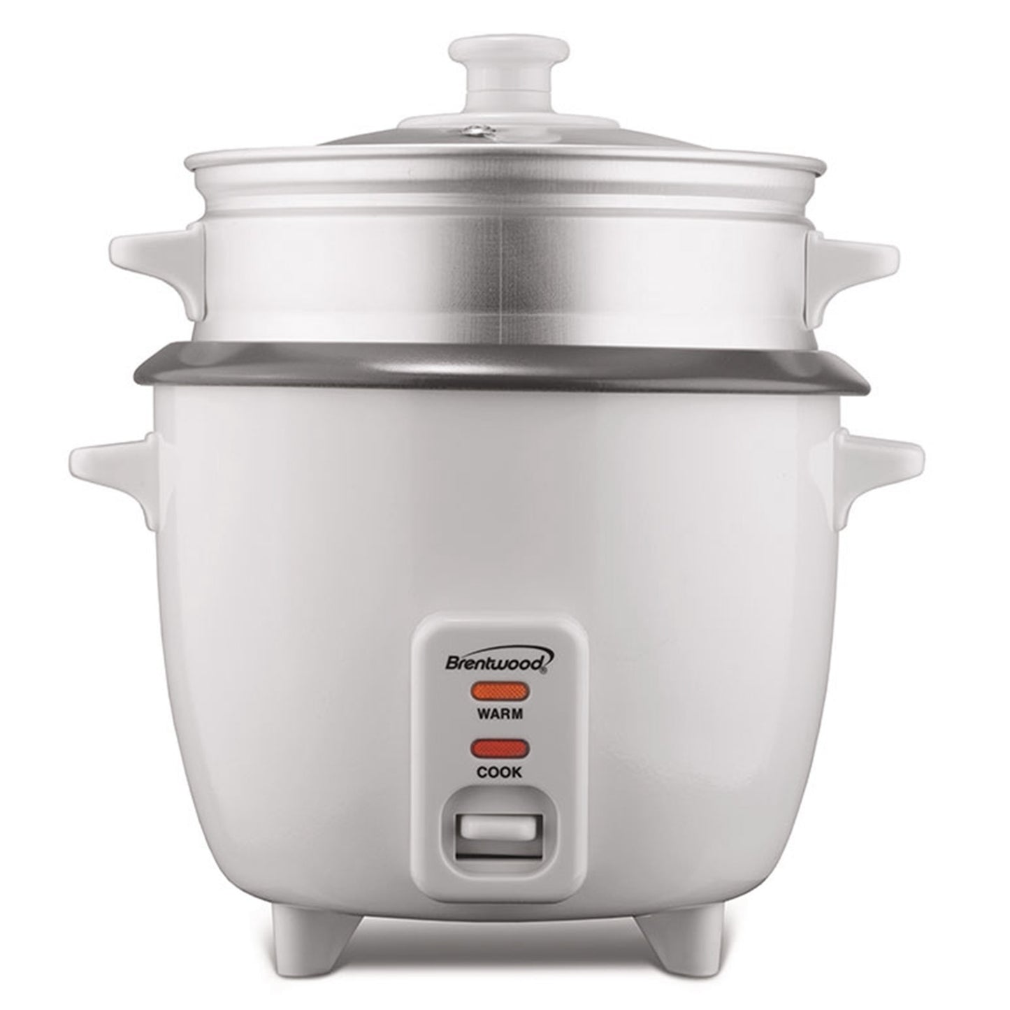 Brentwood 15 Cup Rice Cooker / Non-Stick with Steamer in White